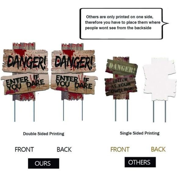 2025 New Upgraded 19" x 16" self-Designed Halloween Decorations Yard Signs - Picture 4 of 8